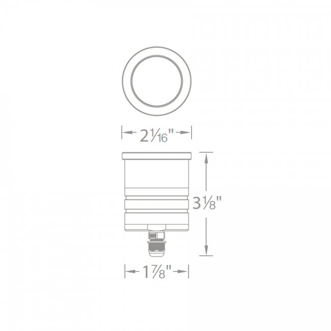 WAC 2011 2″ 4W LED 2″ Inground Recessed Round Slim