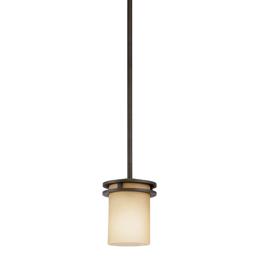 KICHLER Hendrik 3475 7.5" 1 Light Mini Pendant with Satin Etched Glass