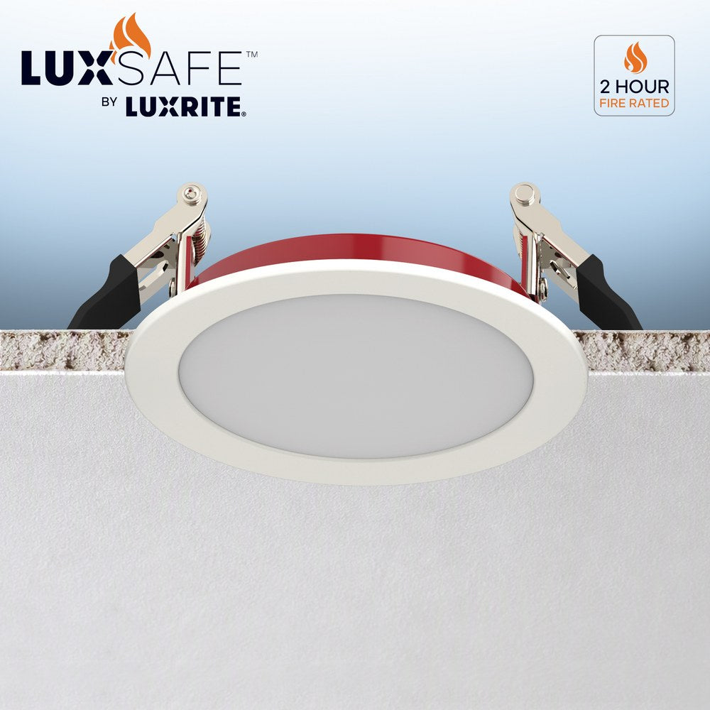 Luxrite LR23496 4" 10W LED Fire Rated Wafer Selectable CCT