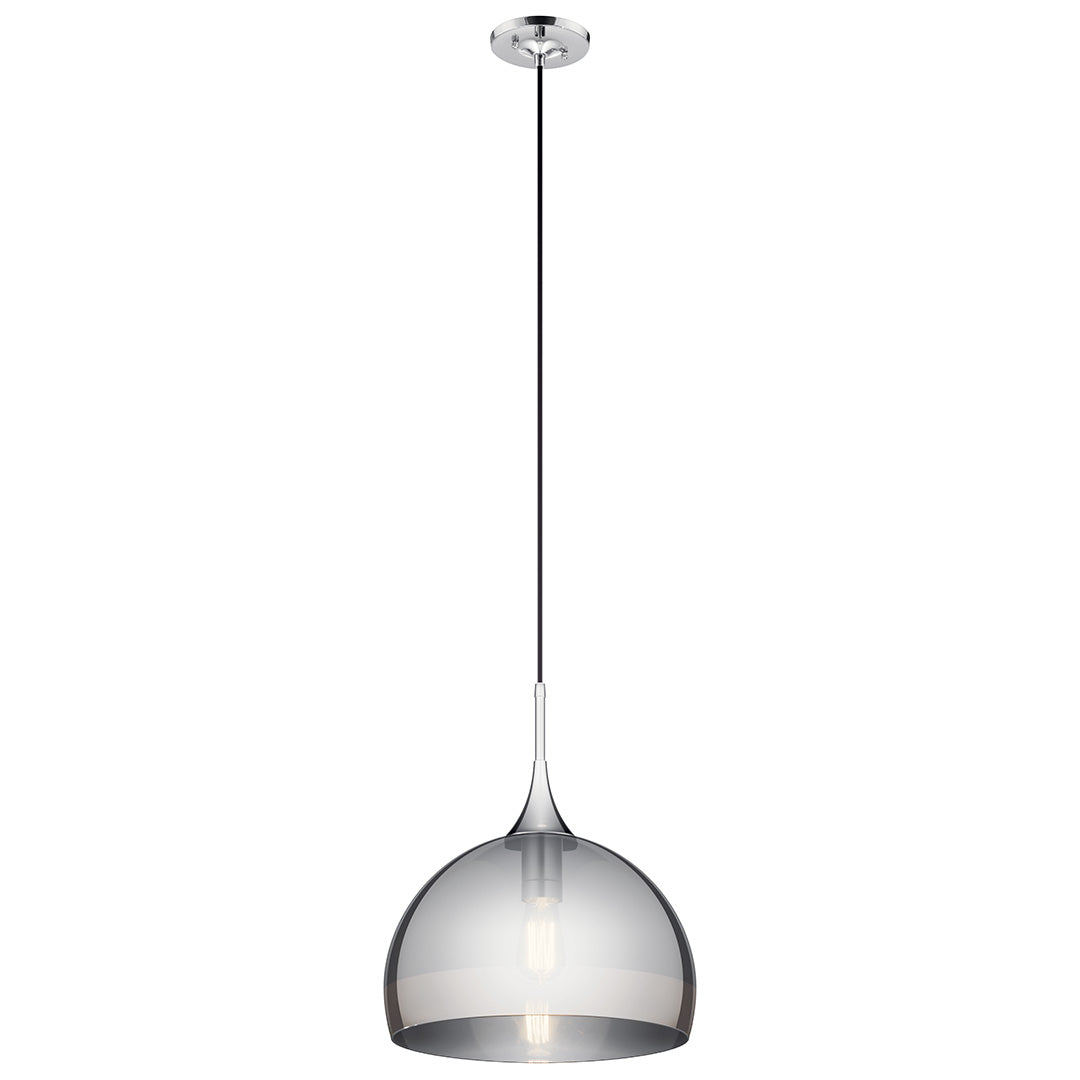 Tabot 17.5" 1 Light Pendant in Chrome on a white background