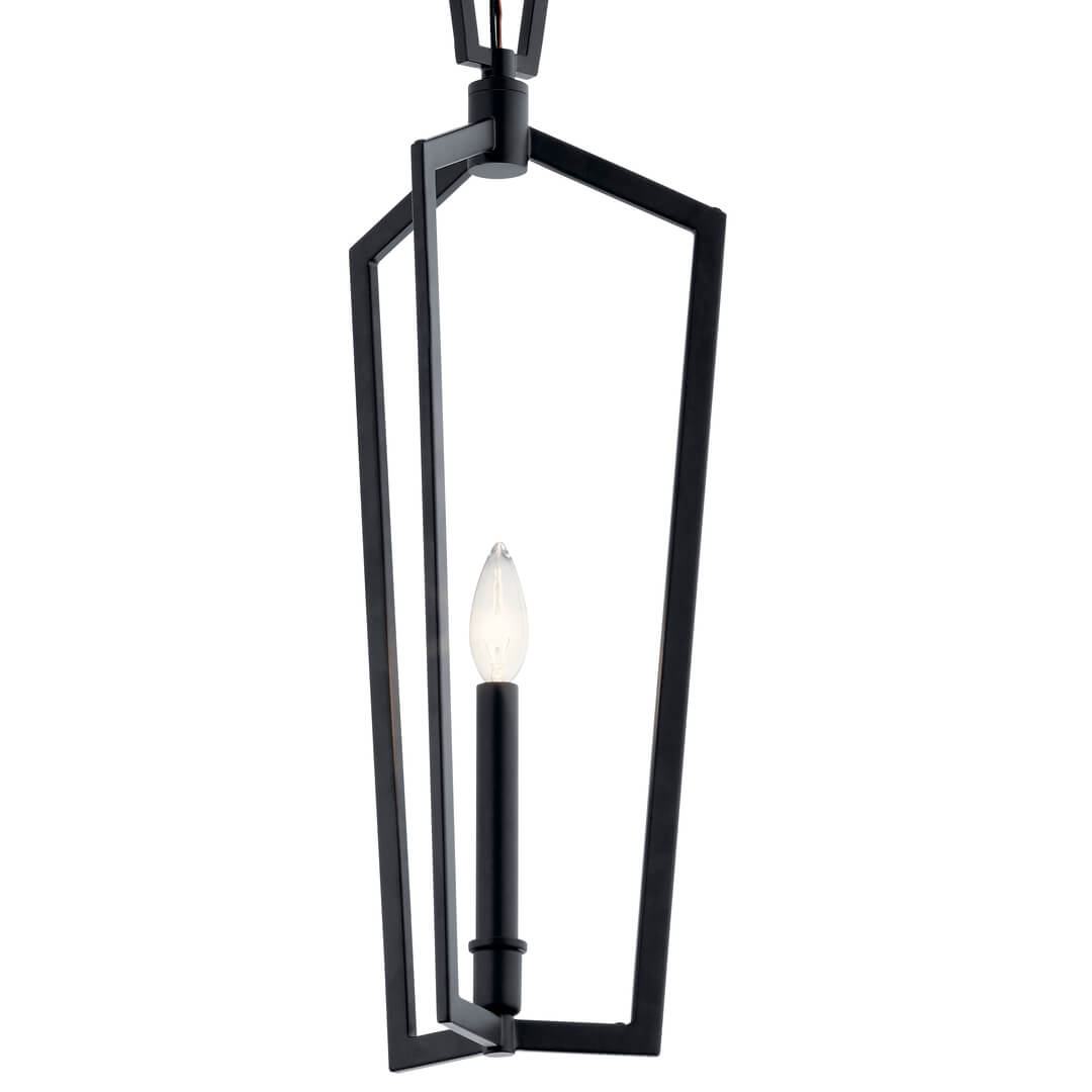 Close up the Abbotswell 23.5" Mini Pendant Black on a white background