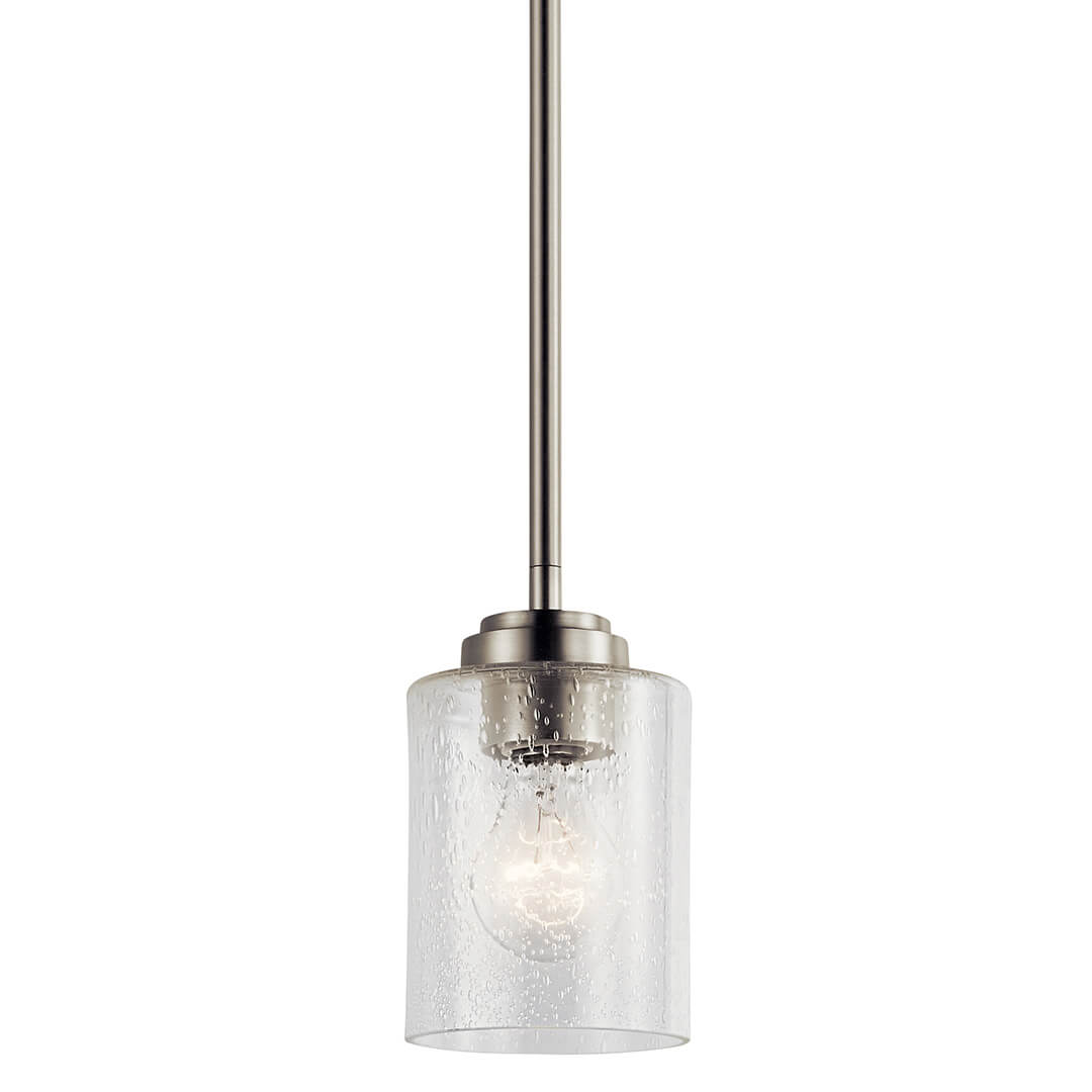 Winslow 7" 1 Light Mini Pendant in Nickel on a white background