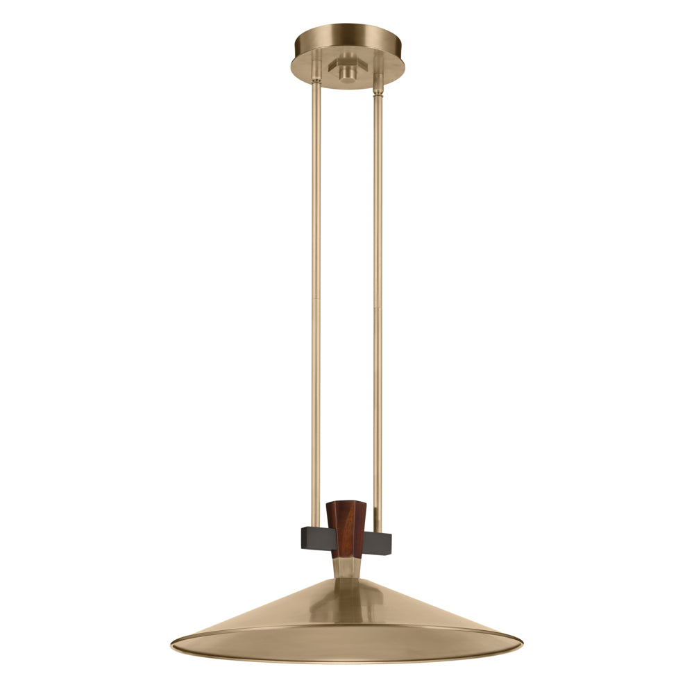 The Tenon 20" LED Pendant in Champagne Bronze on a white background