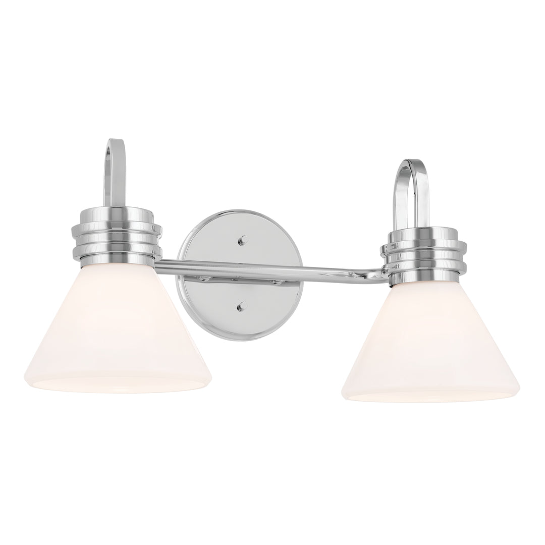 KICHLER Farum 55154 2 Light Vanity Light with Frosted/Clear Glass