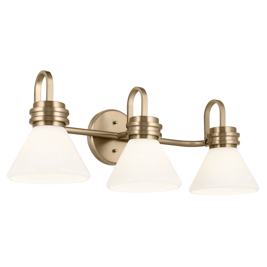 KICHLER Farum 55155 3 Light Vanity Light with Frosted/Clear Glass