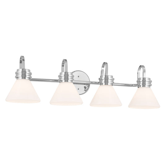 KICHLER Farum 55156 4 Light Vanity Light with Frosted/Clear Glass