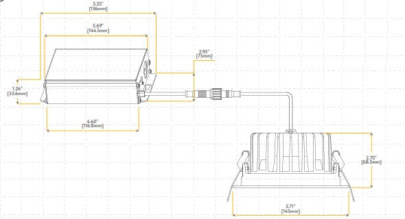 Goodlite G-20195 5" 40W LED Regress Spotlight Round Selectable CCT/Wattage