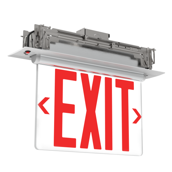 GreenBeam EXILINE 8" NYC Approved Edge-Lit LED Exit Sign, Red