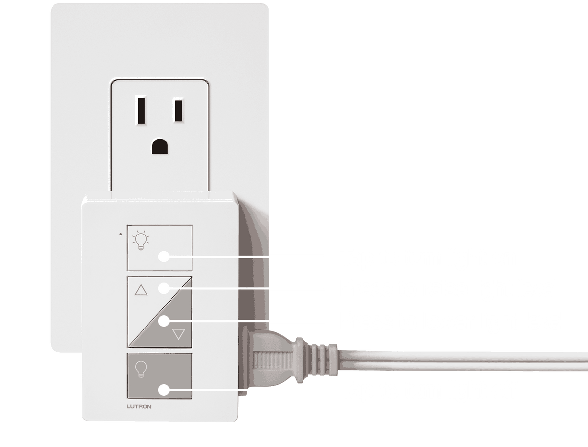 Lutron PD-3PCL-WH Caseta Smart Plug-In Lamp Dimmer, White