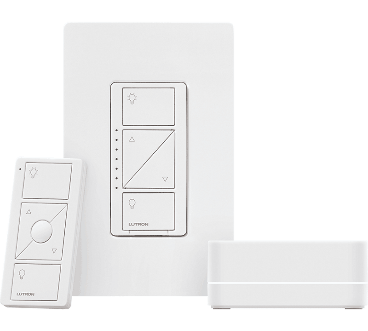 Lutron P-BDG-PKG1W Caseta Smart Dimmer Kit with Smart Hub