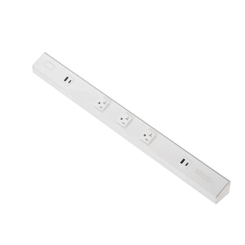 AML-ATOM-120V-24-WHAmerican Lighting ATOM - 120V Undercabinet Power Strip