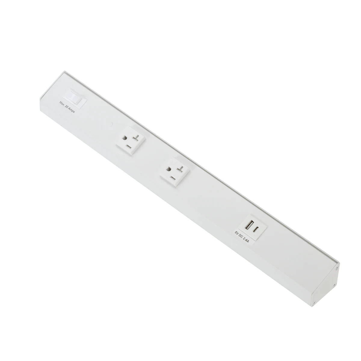 AML-ATOM-120V-18-WHAmerican Lighting ATOM - 120V Undercabinet Power Strip