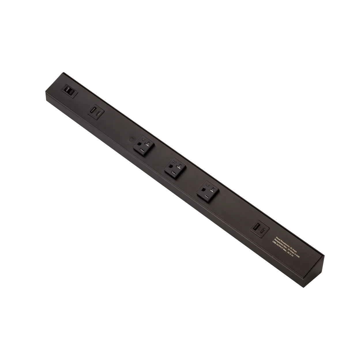 AML-ATOM-120V-24-BKAmerican Lighting ATOM - 120V Undercabinet Power Strip