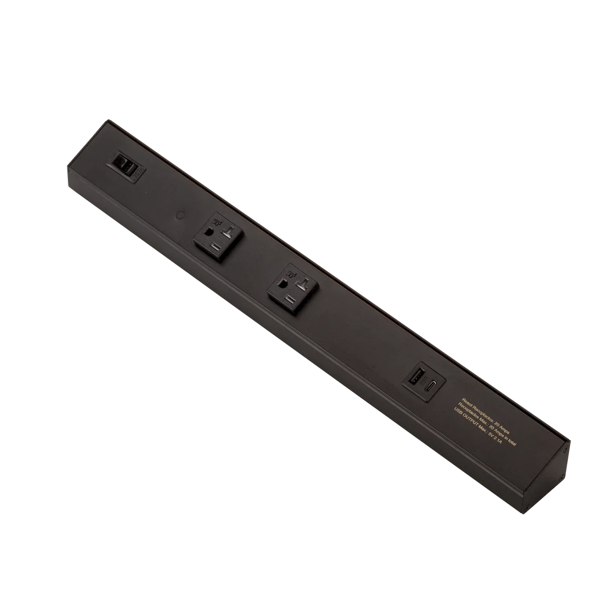 AML-ATOM-120V-18-BKAmerican Lighting ATOM - 120V Undercabinet Power Strip