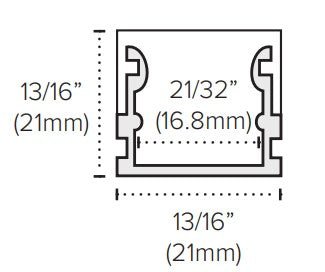 AML - PE - TRACE - 2MAmerican Lighting PE - TRACE Premium Extrusion Trace Surface Mount 2M
