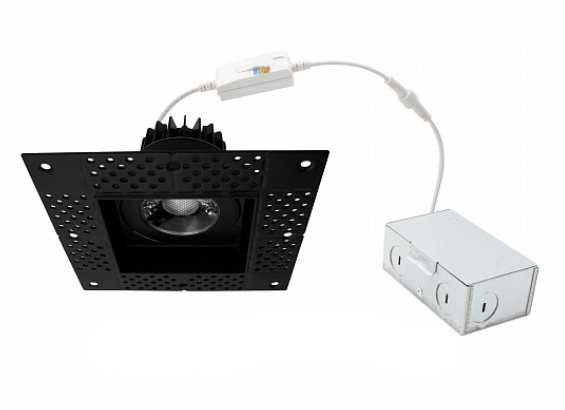 ASD - CD - TS - 3D12AC - BKASD Lighting ASD - CD - TS - 3D12AC 3.5" LED 12W Square Trimless Downlight Selectable CCT