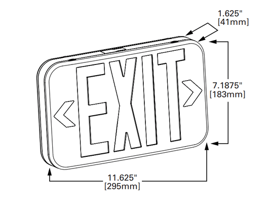 CLD-APX7RGCooper Lighting APX7RG Emergency Exit Sign