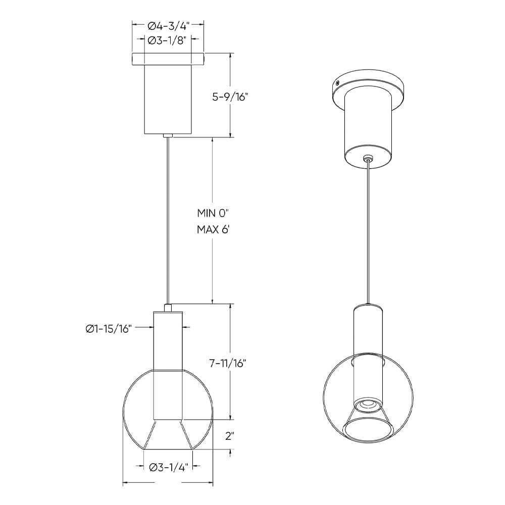 DALS - IRPD - CC - WHDALS Iris 9" 12W LED Blown Glass Pendant Light Selectable CCT