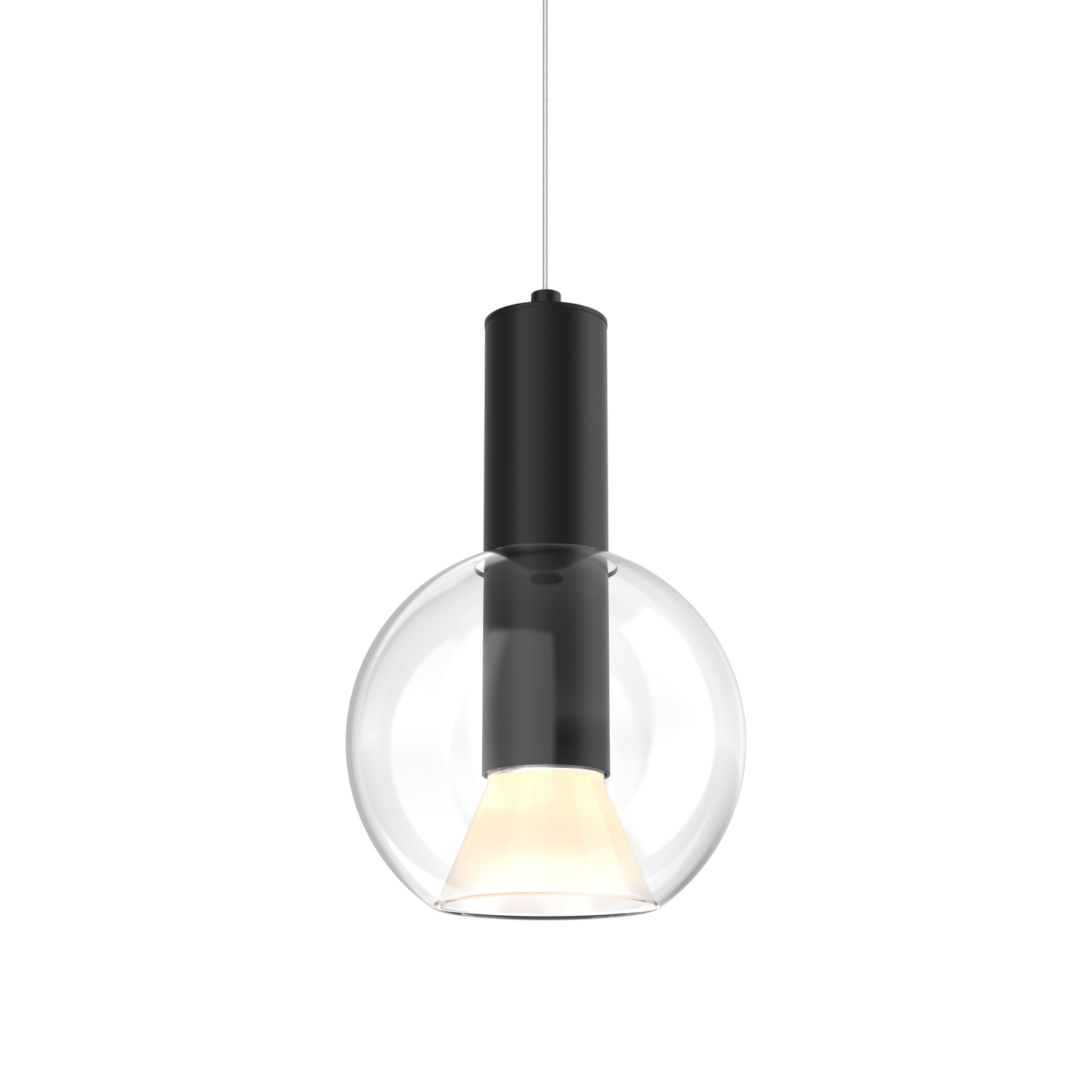 DALS - IRPD - CC - BKDALS Iris 9" 12W LED Blown Glass Pendant Light Selectable CCT