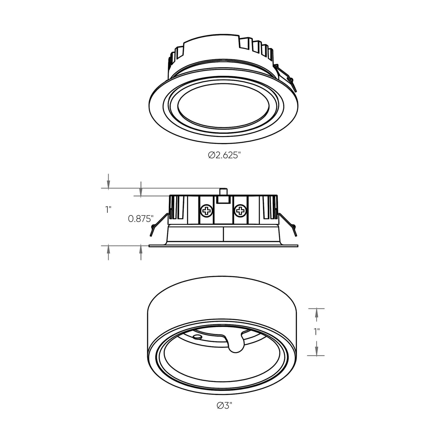 DALS-4005-CC-WHDals Lighting 4005-CC 2W 12V LED Puck Light Selectable CCT