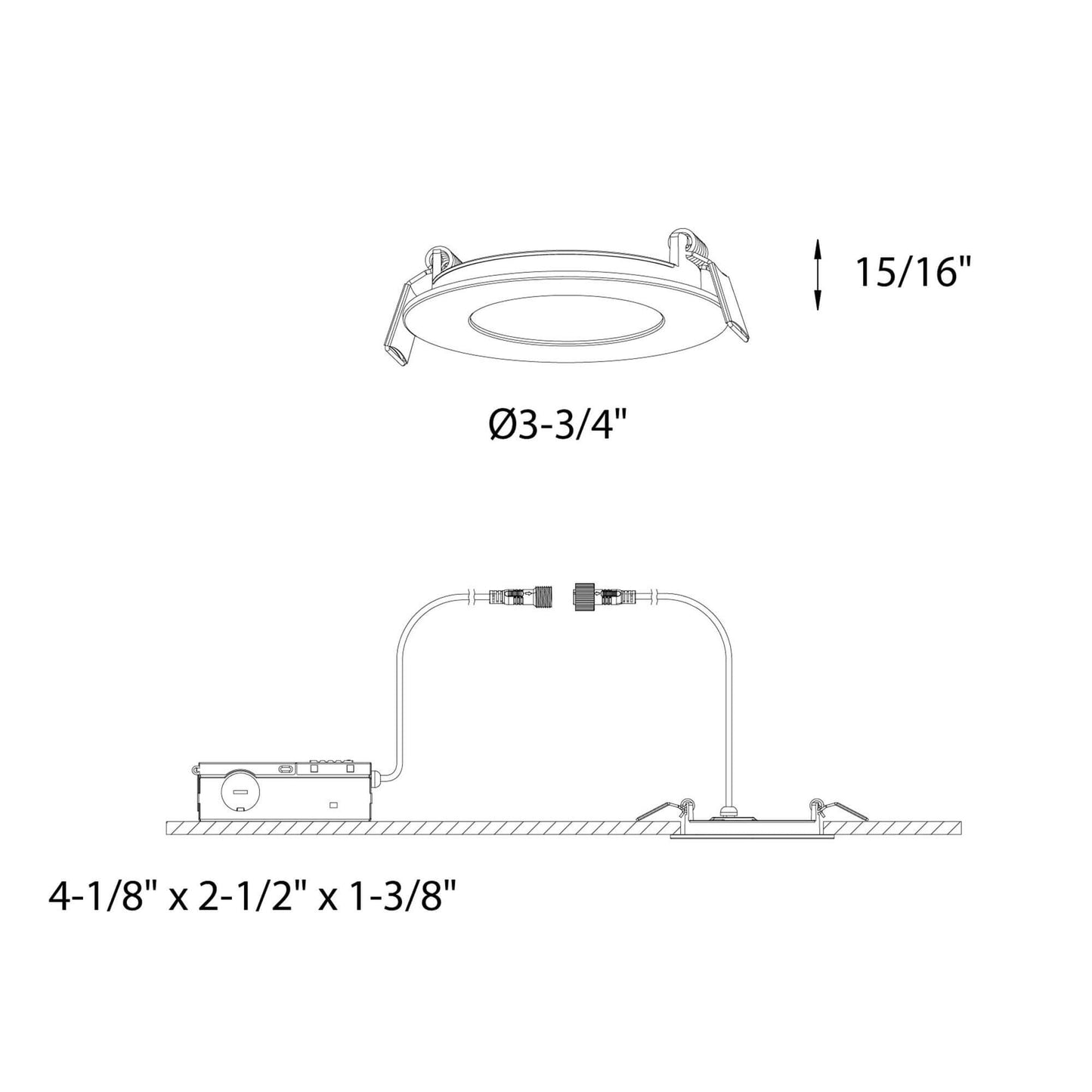DALS - 5003 - CC - BKDals Lighting 5003 - CC 8W 3" Recessed Wafer Downlight Selectable CCT