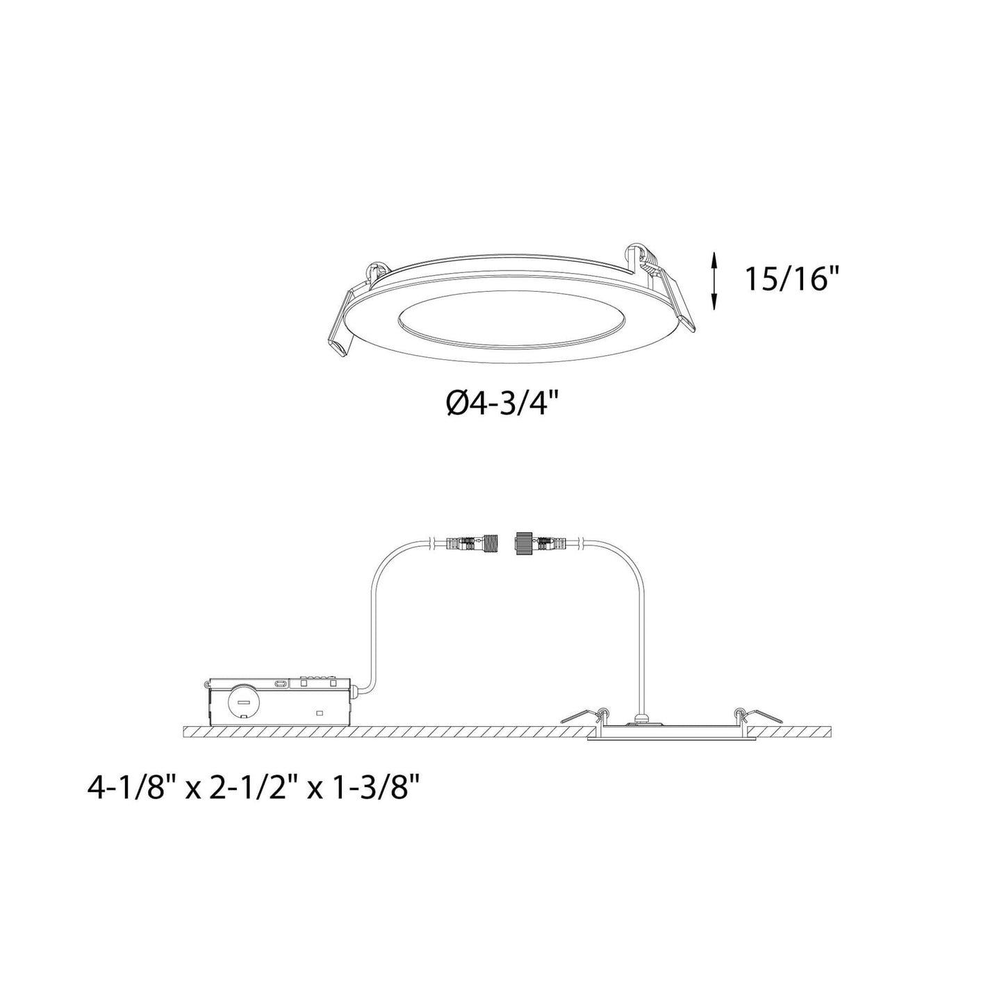 DALS - 5004 - CC - SNDals Lighting 5004 - CC 11W 4" Recessed Wafer Downlight Selectable CCT
