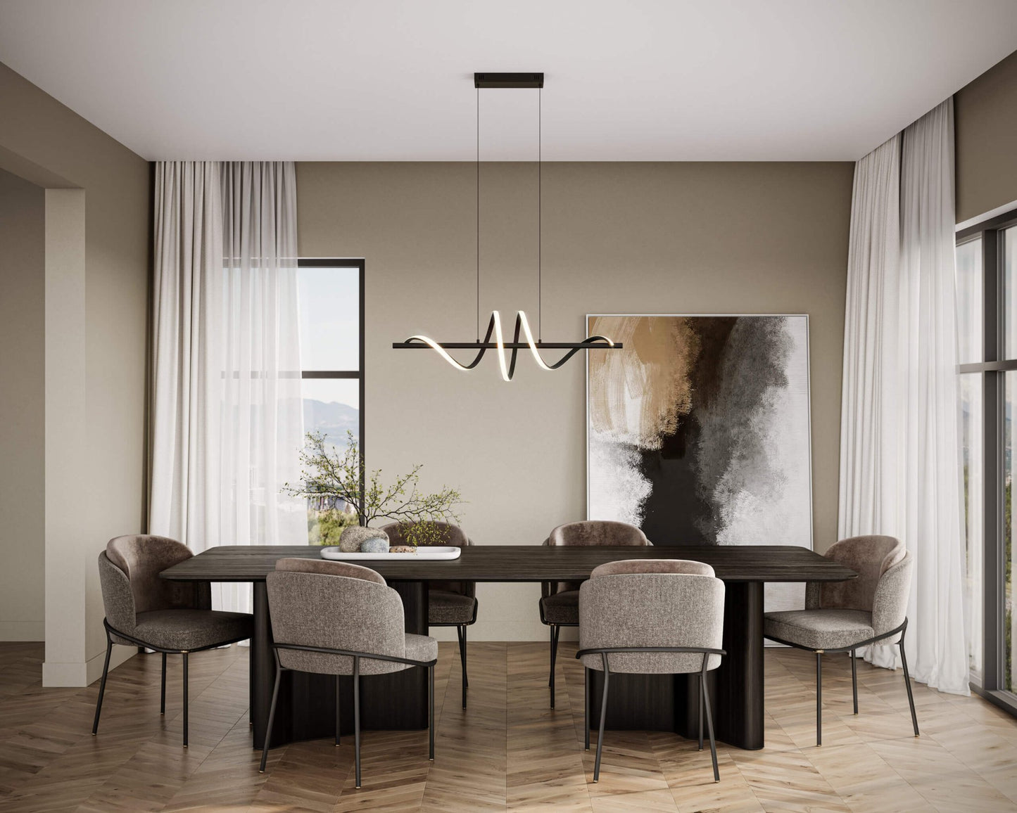 DALS - BRPD40 - CC - BKDals Lighting BRPD40 - CC Spin 40″ 41W LED Pendant Selectable CCT