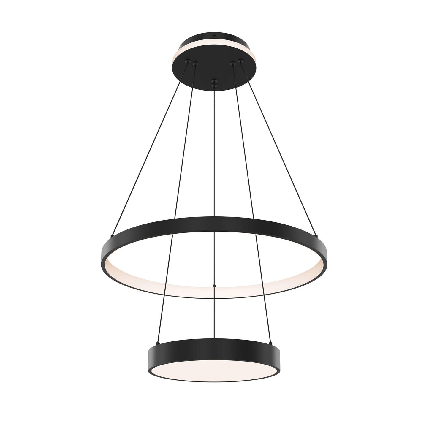 DALS - CFPD20 - CC - BKDals Lighting CFPD20 - CC Drop 20" 20W LED Two Tier Pendant Selectable CCT