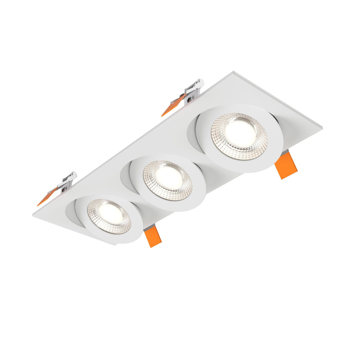 DALS-FGM4-CDW-TRIO-WHDals Lighting FGM4-CDW-TRIO Triple 4" 27W Flat Gimbal Recessed Downlight Selectable CCT + Dim-to-Warm