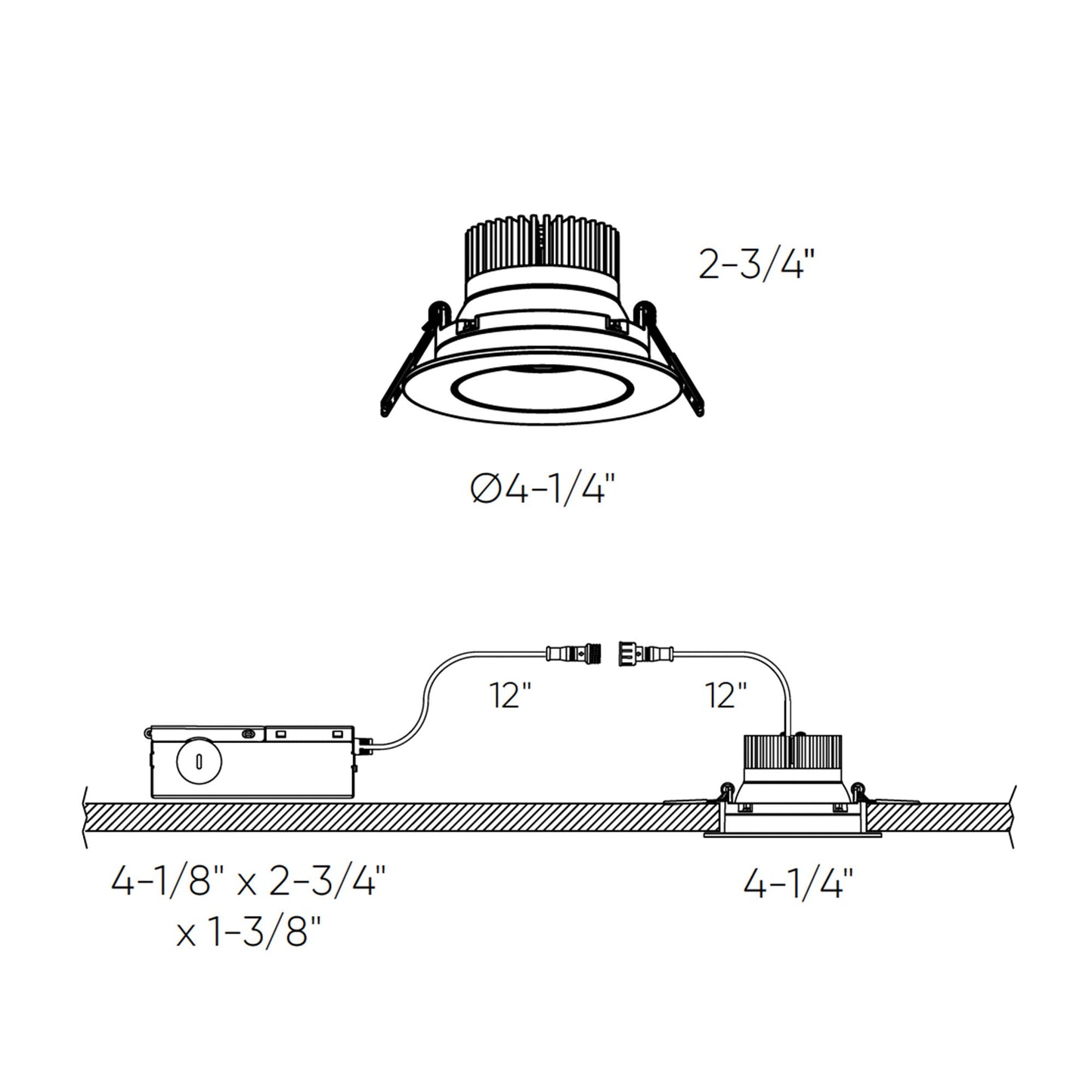 DALS - GBR35 - CC - BKDals Lighting GBR35 - CC 3.5” 12W Regressed Gimbal Downlight Selectable CCT