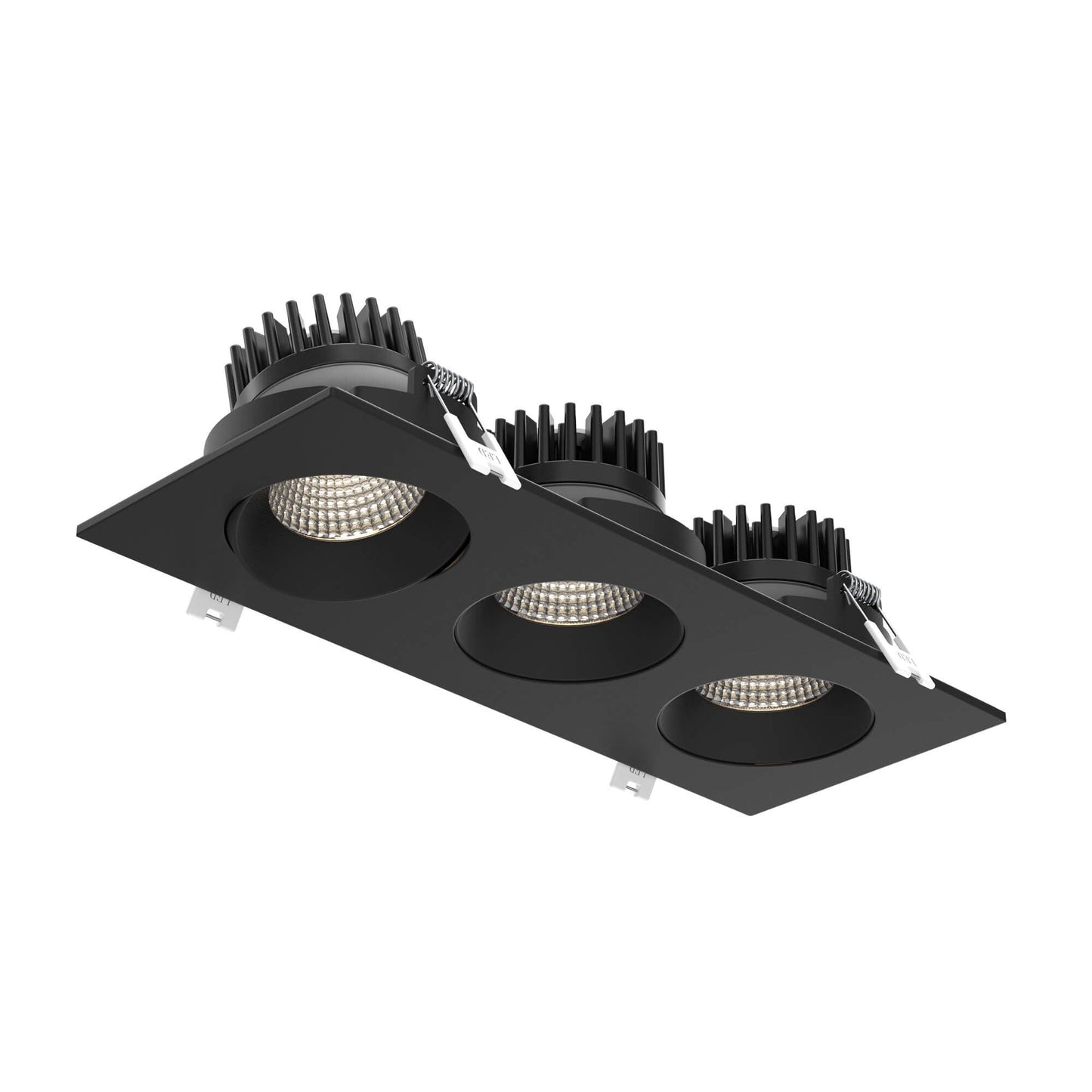 DALS - GBR35 - CC - TRIO - BKDals Lighting GBR35 - CC - Trio 3.5” 36W Triple Regressed Gimbal Downlight Selectable CCT