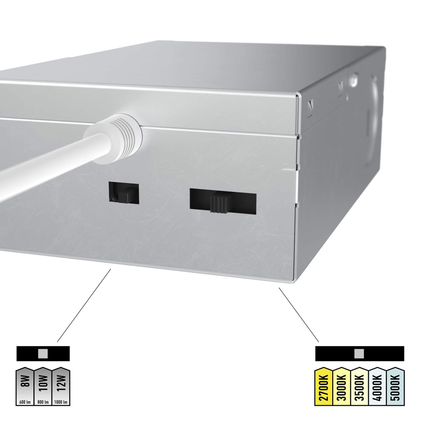 DALS - MFD03 - MW - CC - WHDals Lighting MFD03 - CC 3” 8W Multifunction LED Downlight Selectable CCT + Wattage