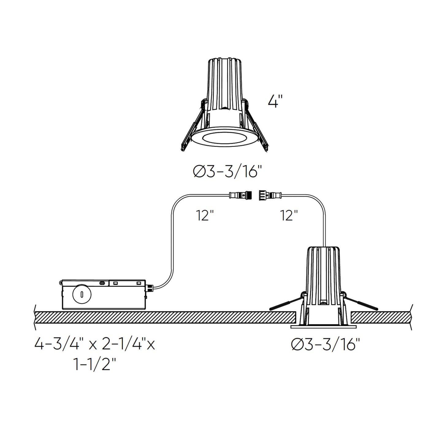 DALS - RGR2HP - CC - BKDals Lighting RGR2HP - CC 2" 15W Deep Regressed Downlight Selectable CCT