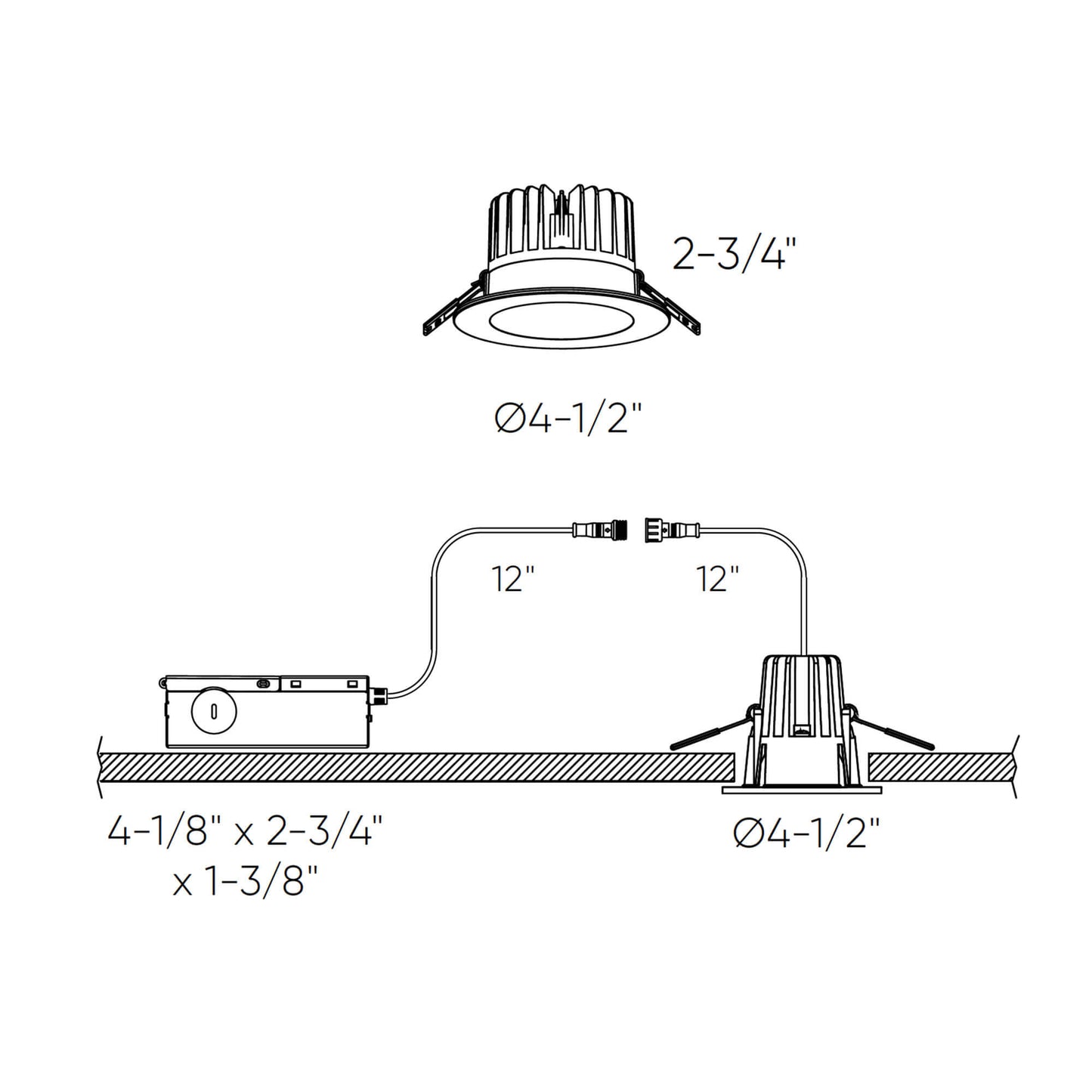 DALS - RGR4 - CC - SNDals Lighting RGR4 - CC 4" 14W Deep Regressed Downlight Selectable CCT