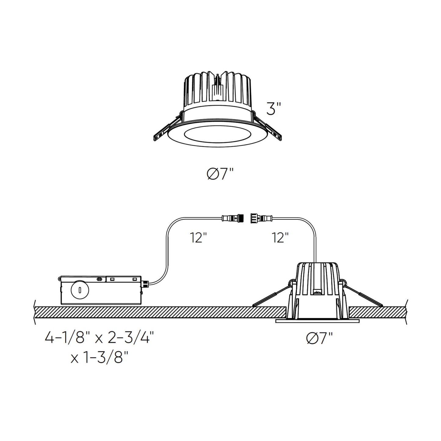 DALS - RGR6 - CC - SNDals Lighting RGR6 - CC 6" 20W Deep Regressed Downlight Selectable CCT