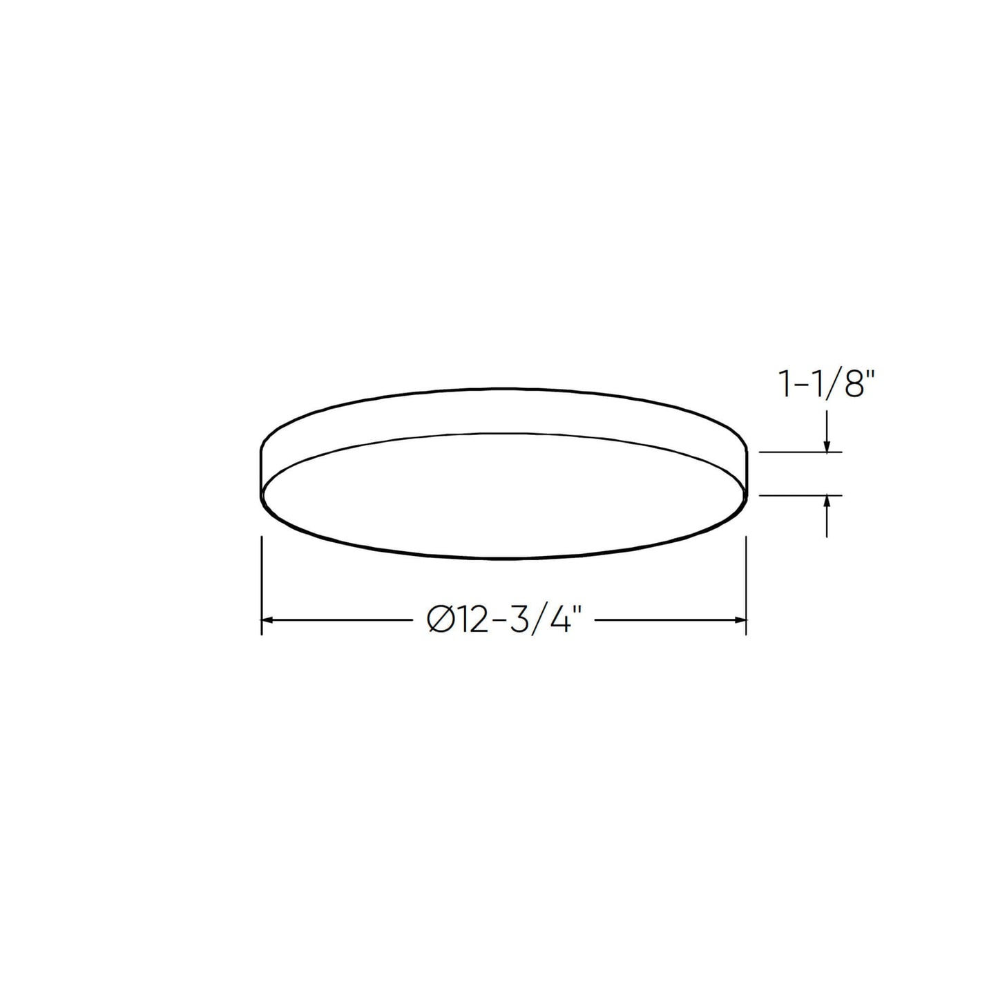 DALS - TLFM12 - CC - BKDals TLFM12 - CC 25W 12 Inch Round Surface Mount Selectable CCT