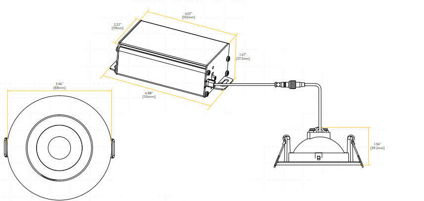 GDL-G00820Goodlite Flarion G-00820 3" 8W LED Rotating Gimbal Selectable CCT