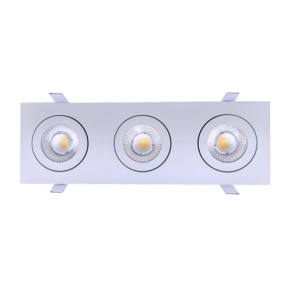 GDL - G01023Goodlite Flarion G - 01023 3.5" 27W LED 3 Head Rotating Gimbal Selectable CCT