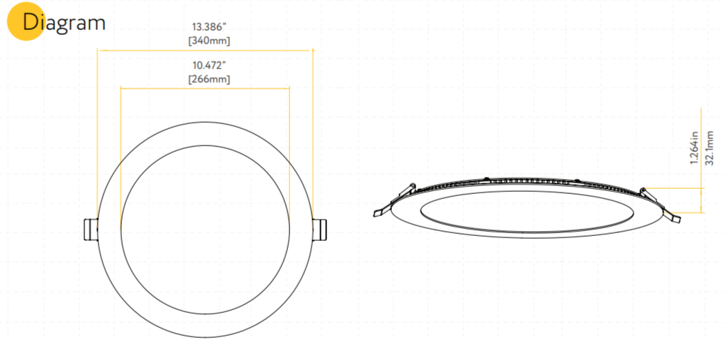 GDL - G02320Goodlite G - 02320 12" 45W Recessed Wafer Light Selectable CCT