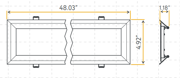 GDL - G11144Goodlite G - 11144 48" 80W Linear Recessed Light Selectable CCT