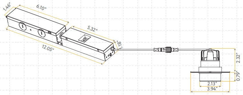 GDL - G20452Goodlite G - 20452 2″ 12W LED Drop Trimless Spotlight Selectable CCT/Wattage
