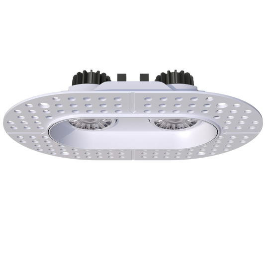 GDL-G23322Goodlite G - 23322 3" 15W 2 Head Oval Trimless Gimbal Selectable CCT