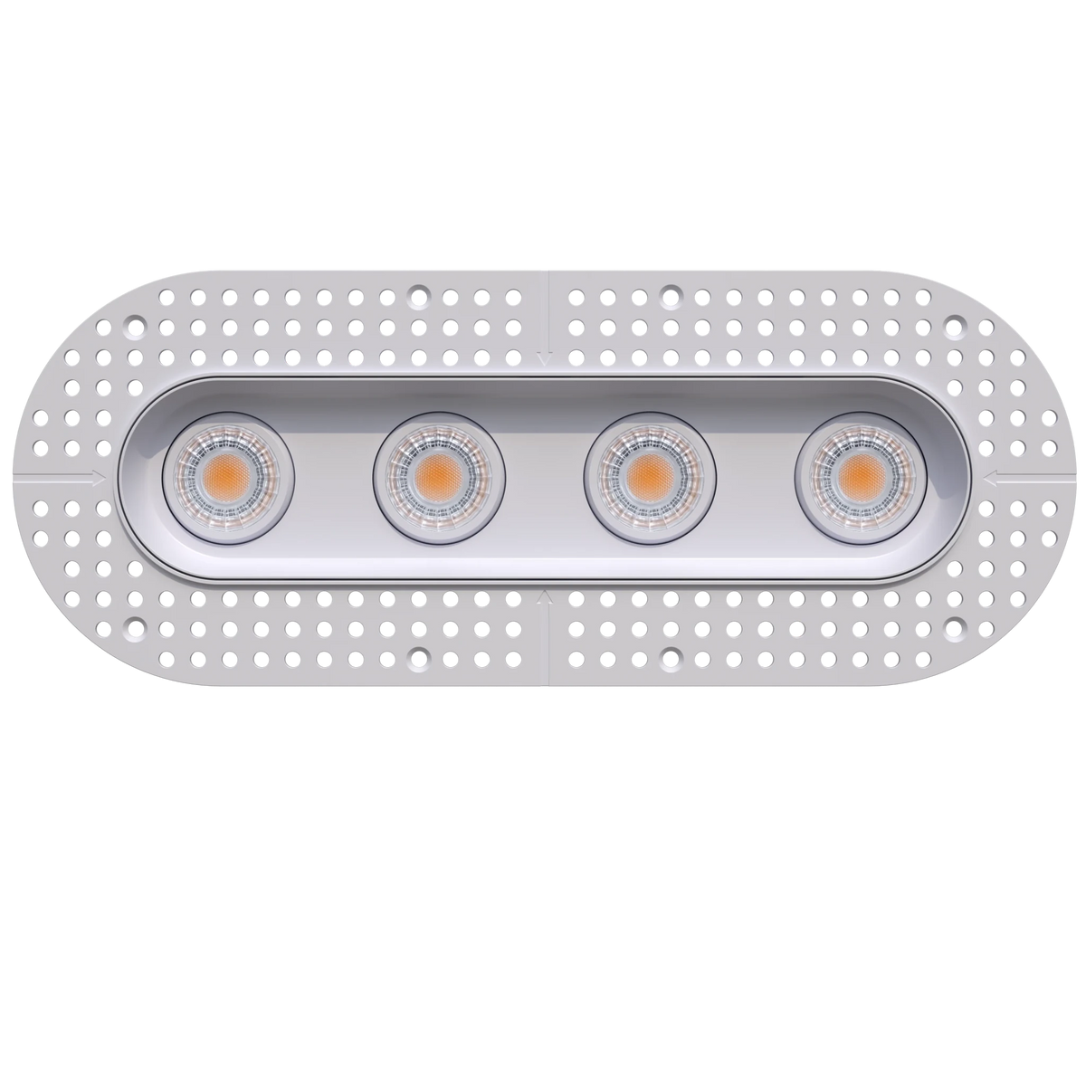 GDL-G23324Goodlite G - 23324 3" 30W 4 Head Oval Trimless Gimbal Selectable CCT