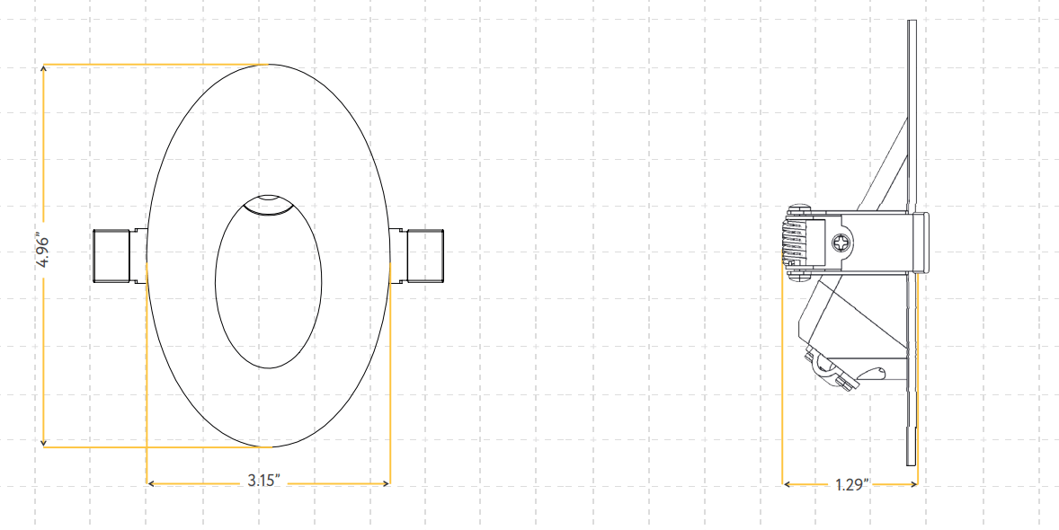 GDL - G48210Goodlite G - 48210 5W Oval Clip In LED Step Light Selectable CCT