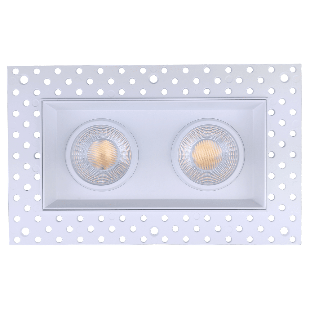 GDL - G95624Goodlite G - 95624 3.5″ 28W 2 Head Gimbal Trimless Spotlight Selectable CCT