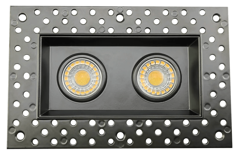GDL - G95721Goodlite G - 95721 3″ 15W 2 Head Gimbal Trimless Spotlight Selectable CCT