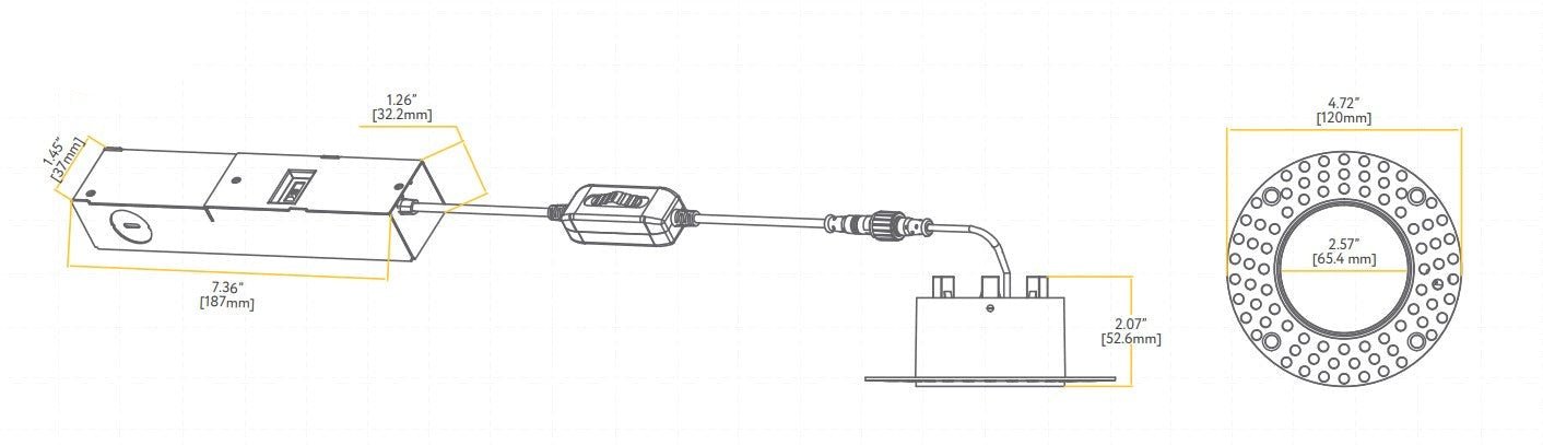 GDL - G96621Goodlite G - 96621 3″ 15W LED Trimless Spotlight Selectable CCT/Wattage