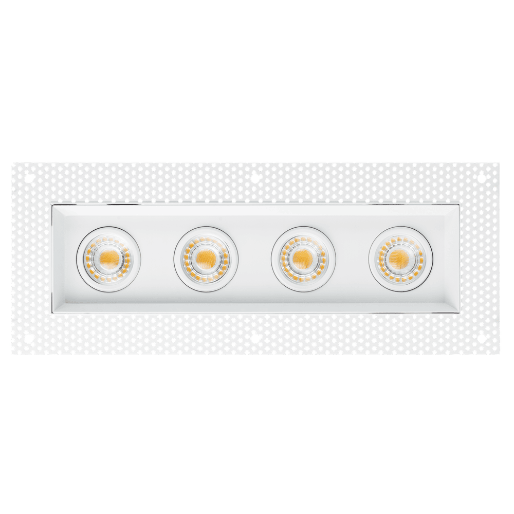 GDL - G97126Goodlite G - 97126 3″ 30W 4 Head Gimbal Trimless Spotlight Selectable CCT
