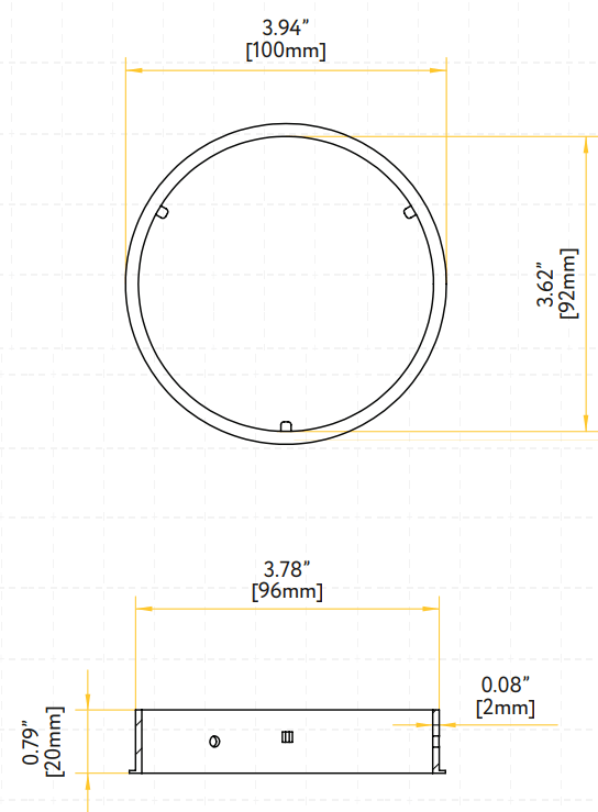 GDL - G21701Goodlite Millwork Trims for Aster 3.5" Regress Luminaires Selectable CCT