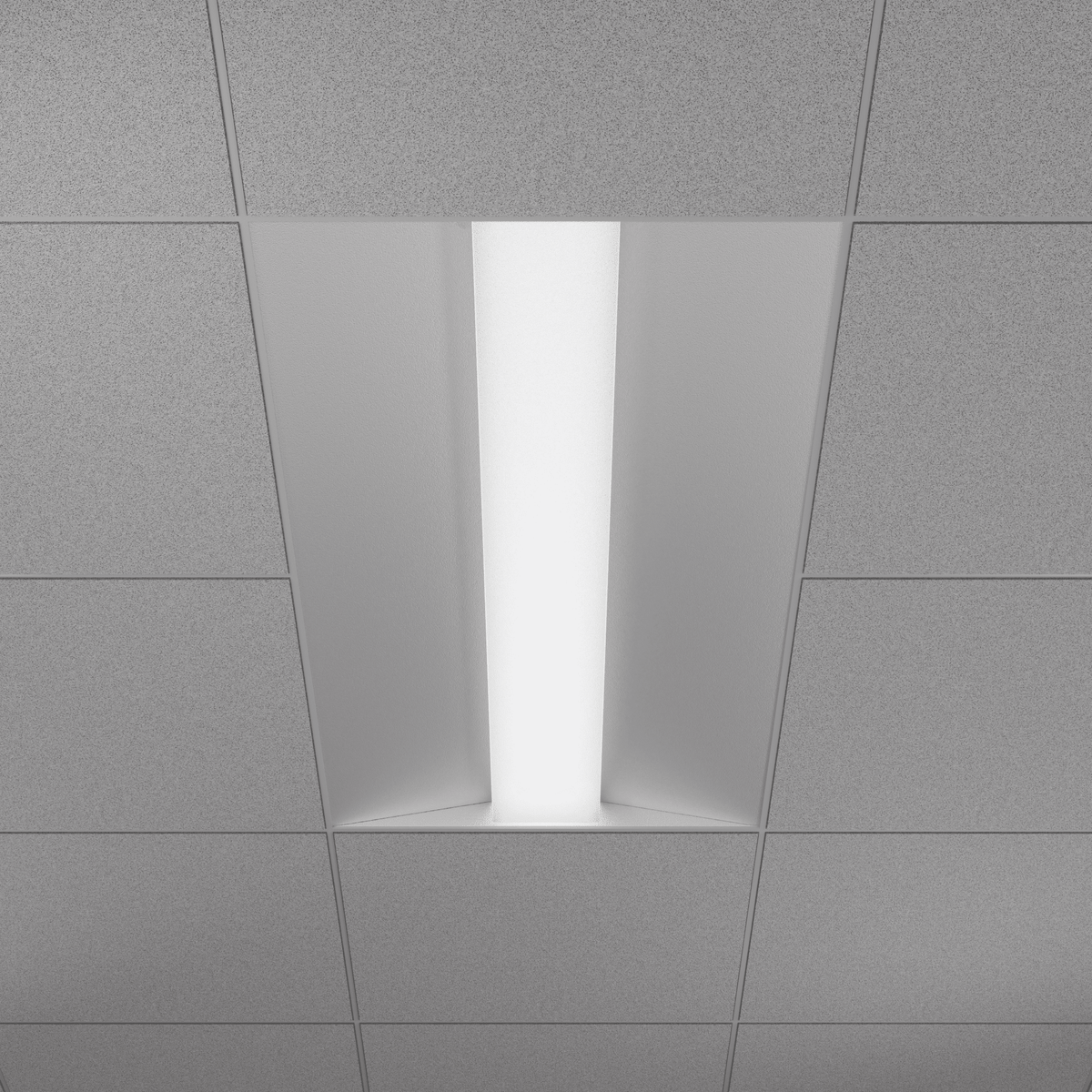 GDL-G98012Goodlite Neptune Square Center Basket Troffer 2x4 70W LED Selectable CCT